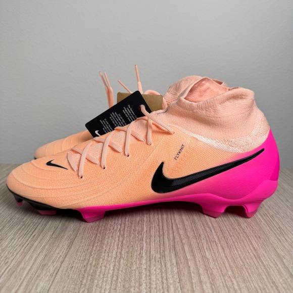 Nike Phantom Luna 2 Pro Flyknit FG Soccer Cleats 11.5 Peach Pink ACC FJ2575-800 - Picture 2 of 7